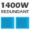 1400W high efficiency redundant PSU 200-240VAC 50/60Hz