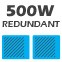 500 Watt 80 PLUS High Efficiency redundant power supply
