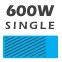 600 Watt 80 PLUS High Efficiency single power supply