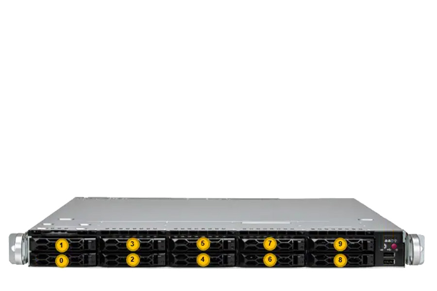 Supermicro Server Rackmount 1u Supermicro 1U 10Bays Dual Processor Rackmount Server | SYS-121C-TN10R